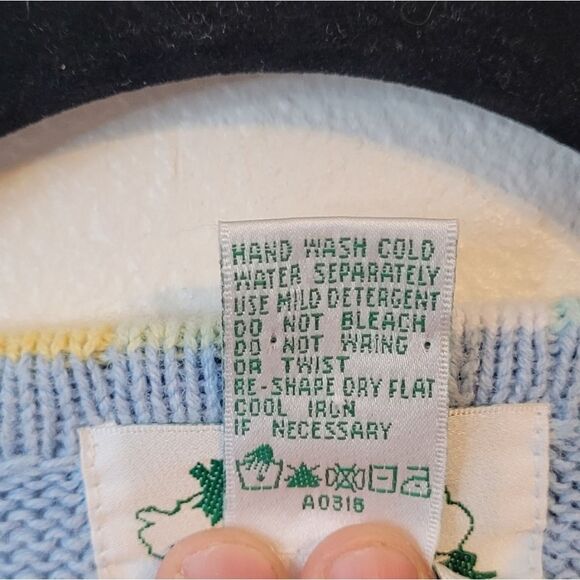 Vintage The Quacker Factory Women's Light Blue Cocktail Cardigan Size M - Picture 4 of 6